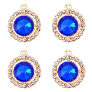 10Pcs Alloy Crystal Charms CZ Pendants for DIY Jewelry Making