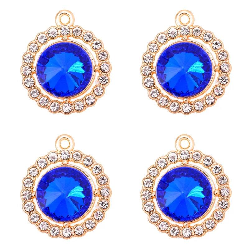 10Pcs Alloy Crystal Charms CZ Pendants for DIY Jewelry Making