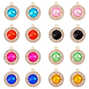 10Pcs Alloy Crystal Charms CZ Pendants for DIY Jewelry Making