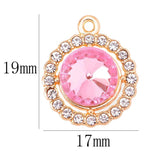 10Pcs Alloy Crystal Charms CZ Pendants for DIY Jewelry Making