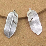20pcs/bag Feather DIY Jewelry for Women Classic leaf charms 17*43mm F870