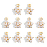 10Pcs Crystal Flower Charms Pendants for DIY Jewelry Making