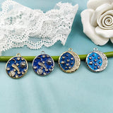 10pcs Rhinestone Sun Moon Charms Jewelry Making Earring Pendant Bracelet