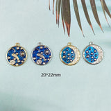 10pcs Rhinestone Sun Moon Charms Jewelry Making Earring Pendant Bracelet