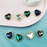 10pcs 16*18mm Heart Enamel Charms for DIY Earrings Necklace Girls Jewelry