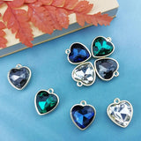 10pcs 16*18mm Heart Enamel Charms for DIY Earrings Necklace Girls Jewelry