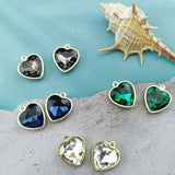 10pcs 16*18mm Heart Enamel Charms for DIY Earrings Necklace Girls Jewelry