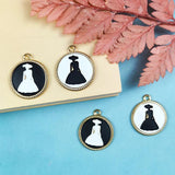 10pcs Lady Girl Figure Enamel Charms Pendant for Bracelet DIY Jewelry