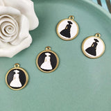10pcs Lady Girl Figure Enamel Charms Pendant for Bracelet DIY Jewelry