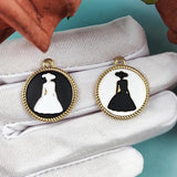 10pcs Lady Girl Figure Enamel Charms Pendant for Bracelet DIY Jewelry