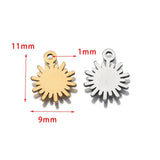 20Pcs Sun Charms Flower Pendants for DIY Jewelry Making