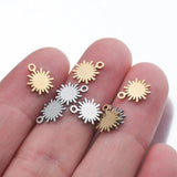 20Pcs Sun Charms Flower Pendants for DIY Jewelry Making