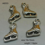 25pcs Antique Silver Ice Skate Charms Pendant 19*13mm