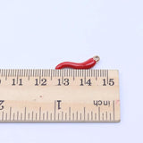 5pcs 20mm Stainless Steel Red Epoxy Peper Charms Pendant