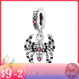 Exag. Spider Retro Punk Beads Silver Dangle Charm for MULA Bracelet