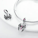 Exag. Spider Retro Punk Beads Silver Dangle Charm for MULA Bracelet