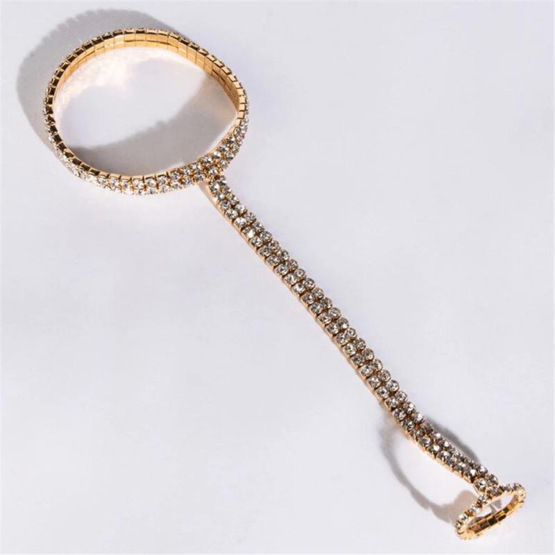 Summer Beach Rhinestone Toe Anklet Foot Chain Sandal Anklet