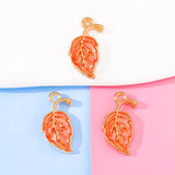 20Pcs 10*19mm Alloy Resin Enamel Leaf Earrings Bracelet Necklace Pendant DIY