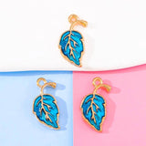 20Pcs 10*19mm Alloy Resin Enamel Leaf Earrings Bracelet Necklace Pendant DIY