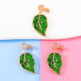 20Pcs 10*19mm Alloy Resin Enamel Leaf Earrings Bracelet Necklace Pendant DIY