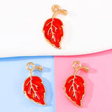 20Pcs 10*19mm Alloy Resin Enamel Leaf Earrings Bracelet Necklace Pendant DIY