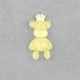 10Pcs Crown Bear Resin Charms for DIY Jewelry Making
