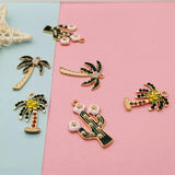 10pcs/bag Pearl Rhinestone Charms for DIY Jewelry