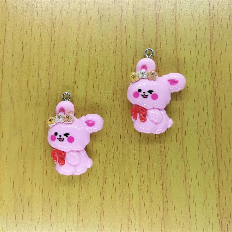 10pcs Cat Charm Pendants Heart Pet DIY Earrings Necklaces Jewelry Making Crafts