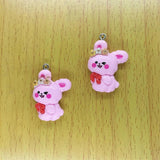 10pcs Cat Charm Pendants Heart Pet DIY Earrings Necklaces Jewelry Making Crafts
