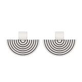 10 Tibetan Silver Semicircle Half Round Charms Pendants Beads 16x21mm