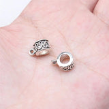 20pcs Antique Silver Love Hanging Head Charm for Jewelry Making
