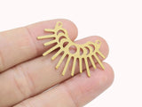 6pcs Brass Moon Phase Earring Charms 35.8x24x0.7mm - R1481