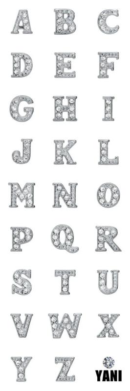 26Pcs Initial Alphabet Charms Memory Locket Necklaces Bulk