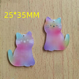 10Pcs Cat Charm Acrylic Pet Pendant DIY Jewelry Making