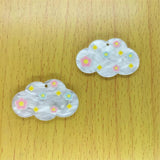 10pcs Acrylic Cloud Charms for Jewelry Making