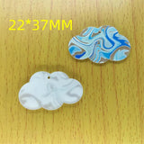 10pcs Acrylic Cloud Charms for Jewelry Making