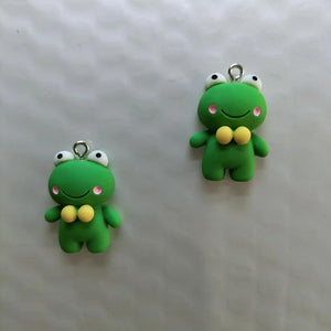 10pcs Resin Frog Charm for Jewelry Making DIY Earring Pendant Bracelet Necklace
