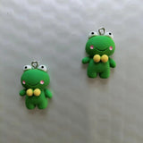 10pcs Resin Frog Charm for Jewelry Making DIY Earring Pendant Bracelet Necklace