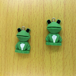 10pcs Resin Frog Charm for Jewelry Making DIY Earring Pendant Bracelet Necklace