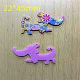 10pcs Cartoon Puppy Charms for Jewelry Acrylic Animal Dog Print Flower Bracelet