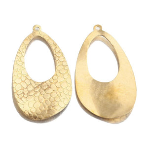 10Pcs Raw Brass Teardrop Charms Earring Pendants Diy Boho Drop Earrings Necklace