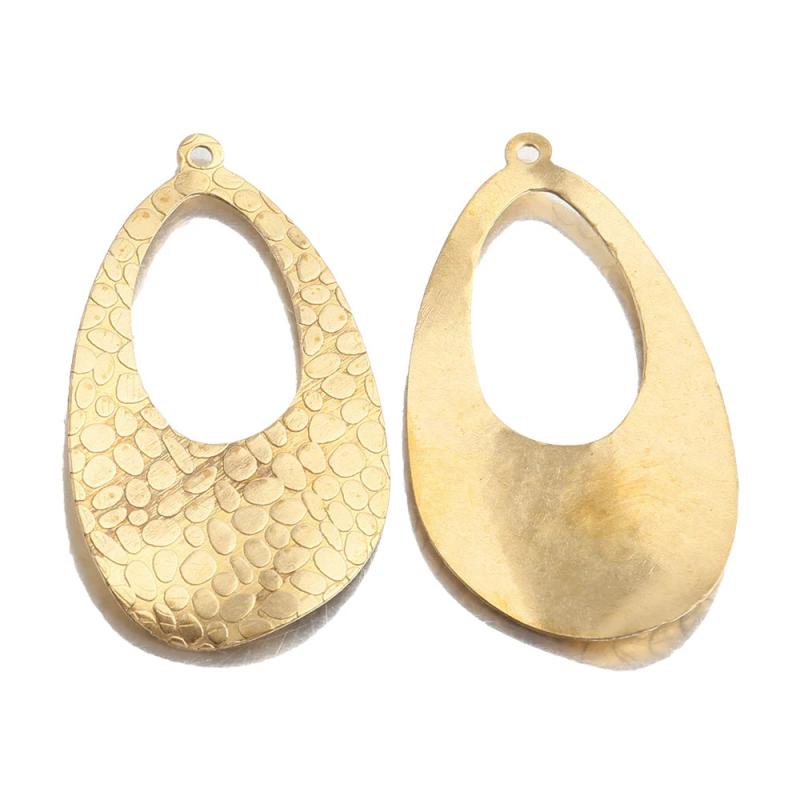 10Pcs Raw Brass Teardrop Charms Earring Pendants Diy Boho Drop Earrings Necklace