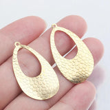 10Pcs Raw Brass Teardrop Charms Earring Pendants Diy Boho Drop Earrings Necklace