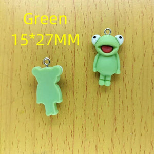 10pcs Resin Animal Frog Charm Pendant Jewelry Accessories