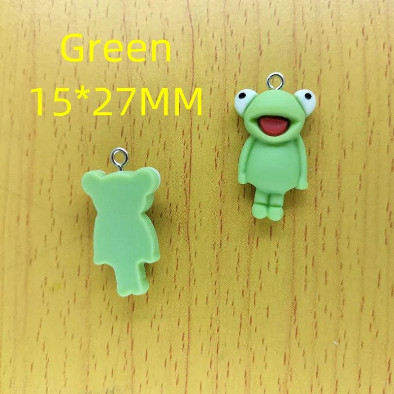 10pcs Resin Animal Frog Charm Pendant Jewelry Accessories