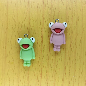 10pcs Resin Animal Frog Charm Pendant Jewelry Accessories