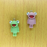 10pcs Resin Animal Frog Charm Pendant Jewelry Accessories
