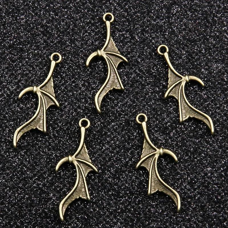 30pcs 13*31mm 2 Bat Charms Animal Pendants Vintage DIY Jewelry Making Findings