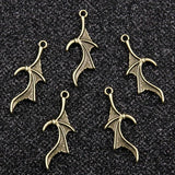 30pcs 13*31mm 2 Bat Charms Animal Pendants Vintage DIY Jewelry Making Findings