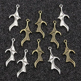 30pcs 13*31mm 2 Bat Charms Animal Pendants Vintage DIY Jewelry Making Findings
